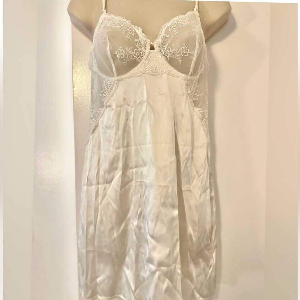 La Perla white/ Ivory Silk  and Lace bridal slip dress.
